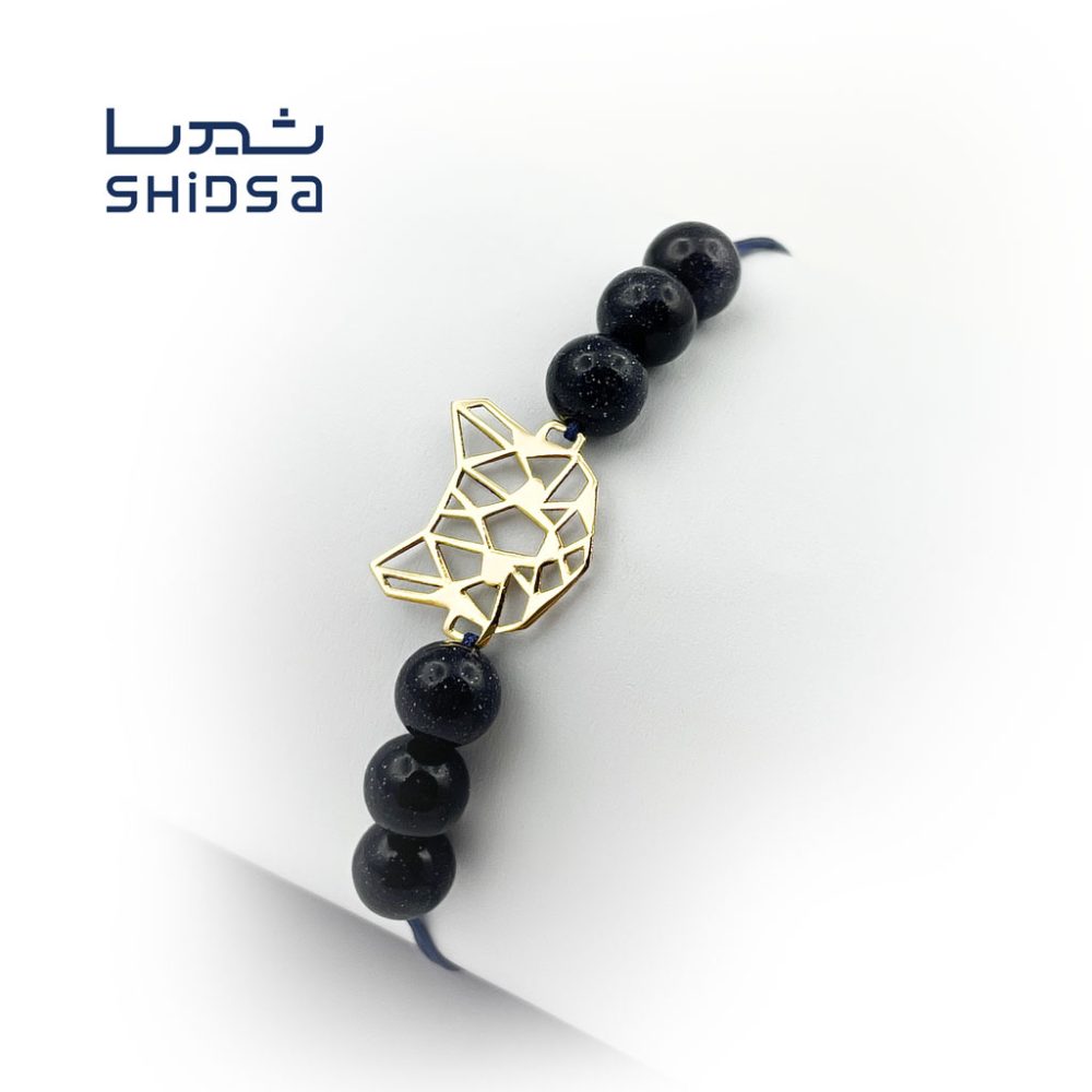 دستبند سنگ و طلا زنانه ZS01-2