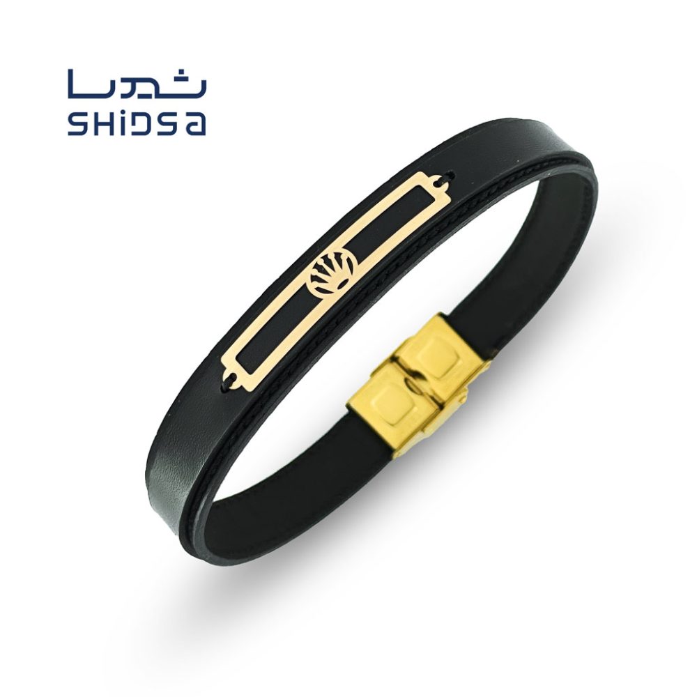 دستبند چرم و طلا رولکس MD30