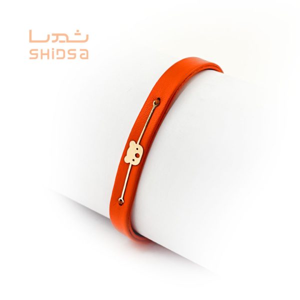 دستبند چرم و طلا کوالا کودک bd02-2
