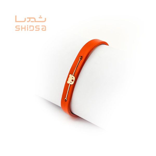 دستبند چرم و طلا کوالا کودک bd02